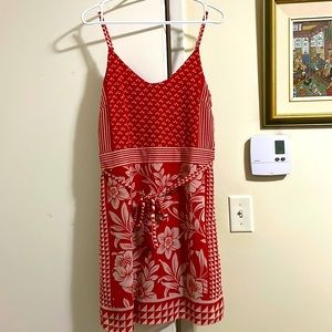 Vero Moda Orange Floral Dress S